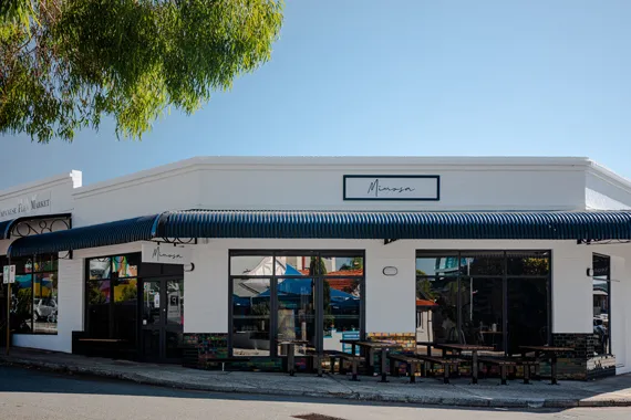 Mimosa cafe exterior on Forrest Street, Subiaco, Perth